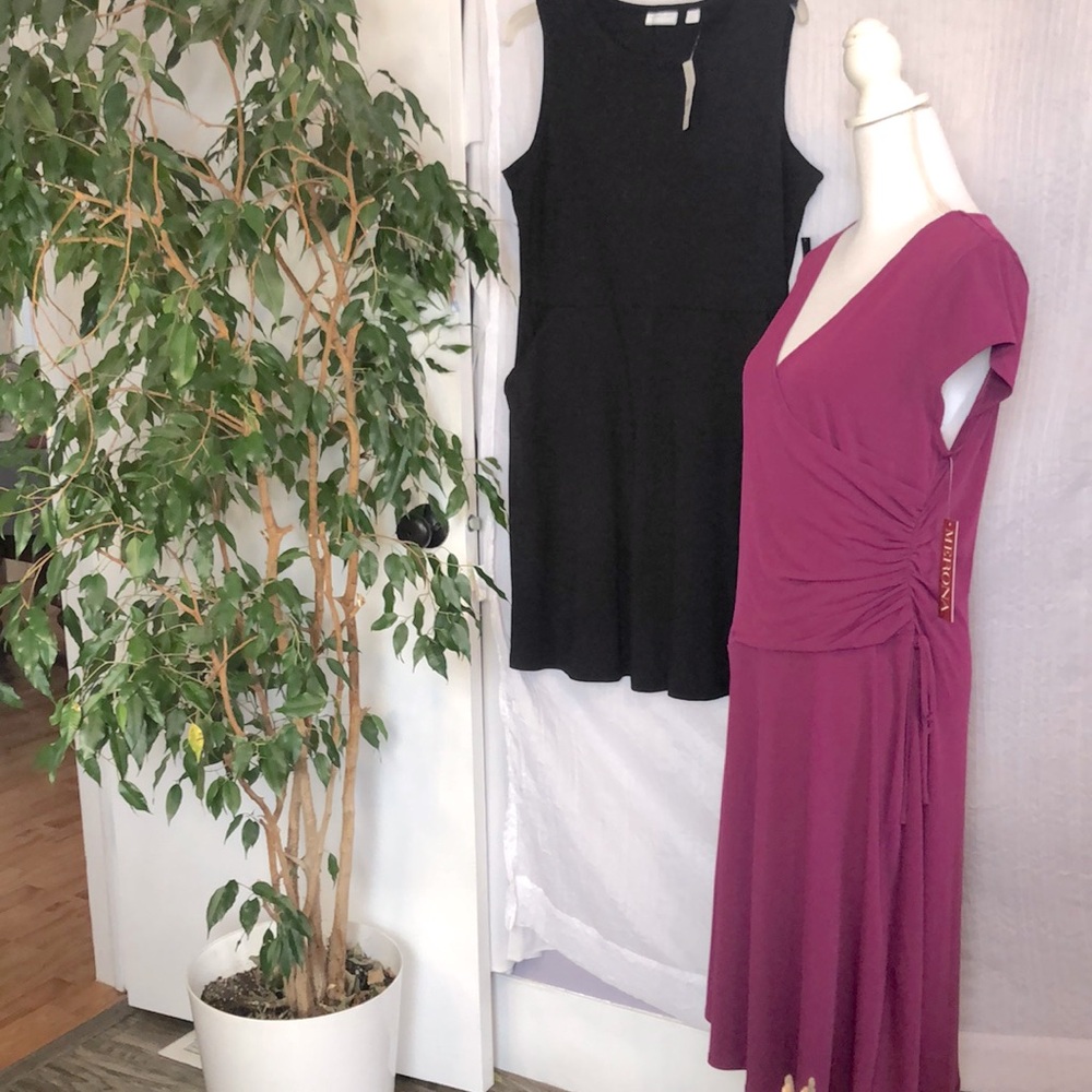 NEW YORK & CO & MERONA  size L dressy special occasion summer dresses both NWT